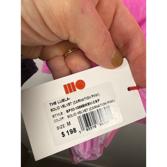 Solid & Striped The Luela One Piece in Solid Velvet Carnation Pink, Med, NWT - Picture 4 of 8